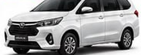 White Toyota Avanza rental car